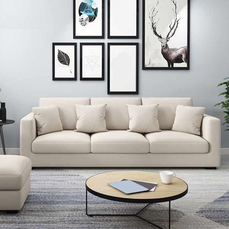 Square Arm Sofa 31.49" D x 33.46" H Loose Back Sofa for Living Room