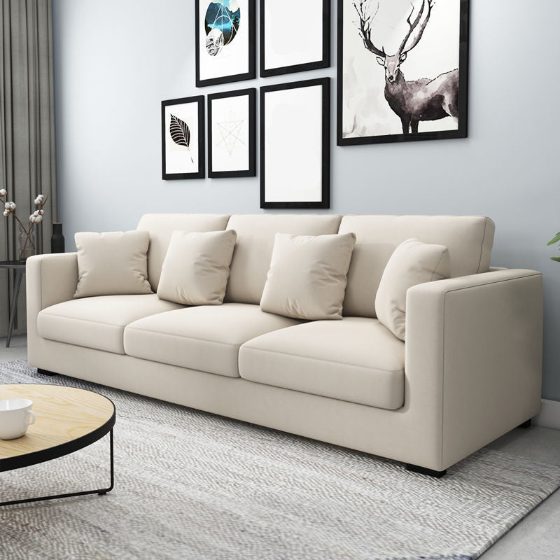 Square Arm Sofa 31.49" D x 33.46" H Loose Back Sofa for Living Room
