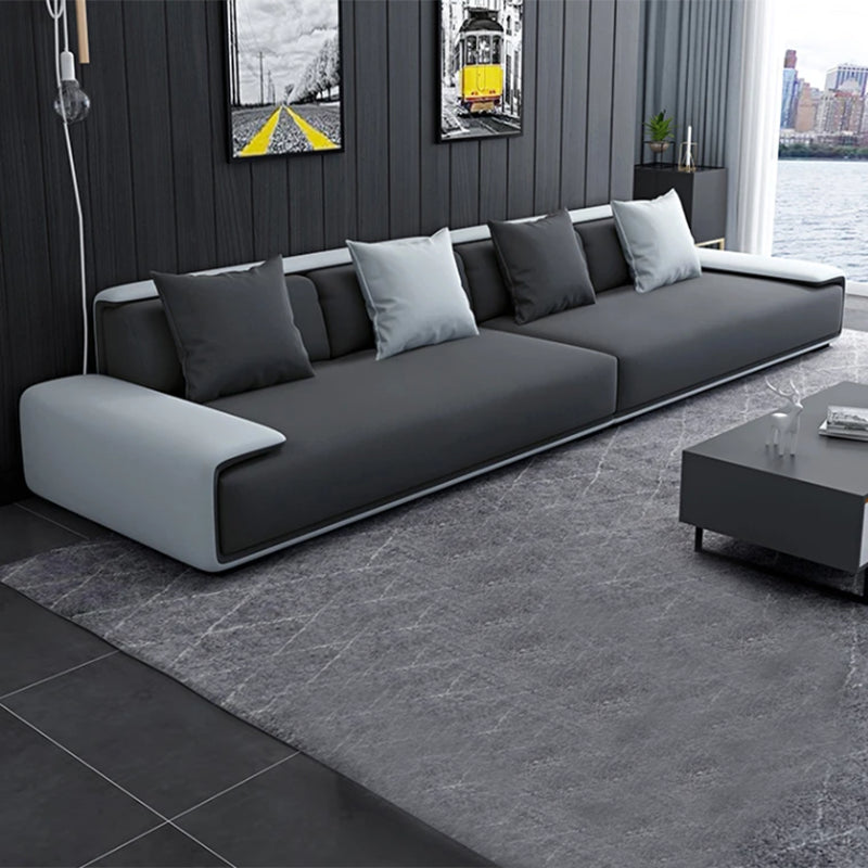Armless Sofa 35.43" D x 27.55" H Standard Sofa with Pillow for Living Room