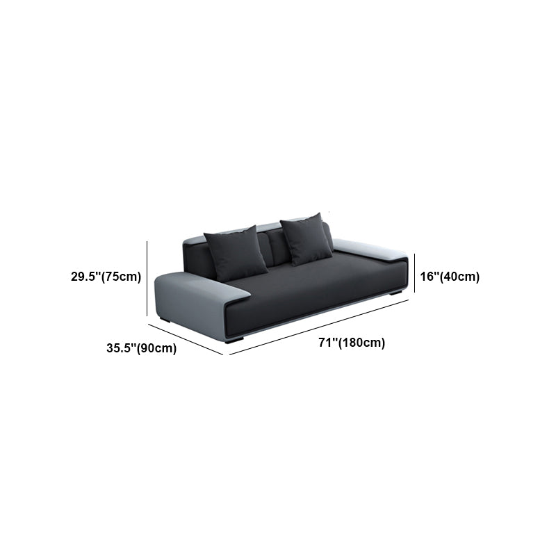 Armless Sofa 35.43" D x 27.55" H Standard Sofa with Pillow for Living Room