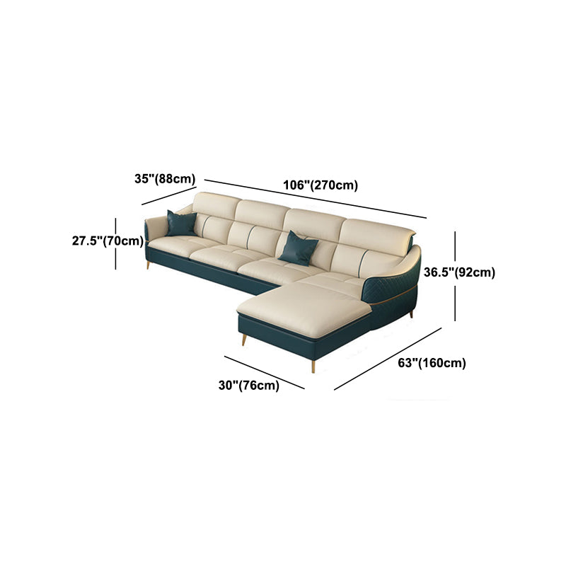 Glam Style Sofa Bed with Padded Leather and White Upholstery Sofa