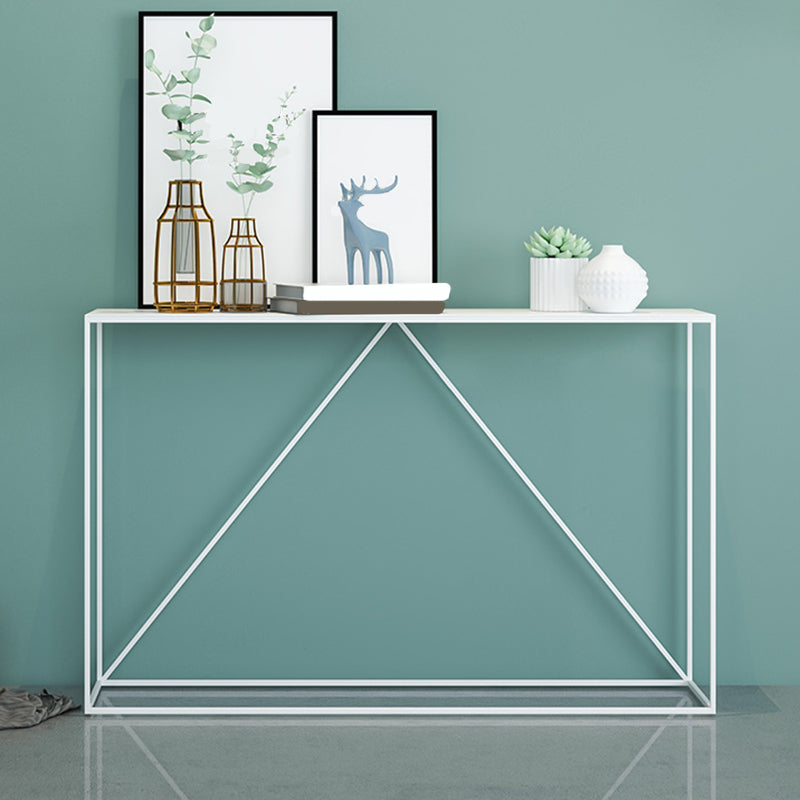 Contemporary Hall Metal Console Table Rectangle Frame Console Accent Table