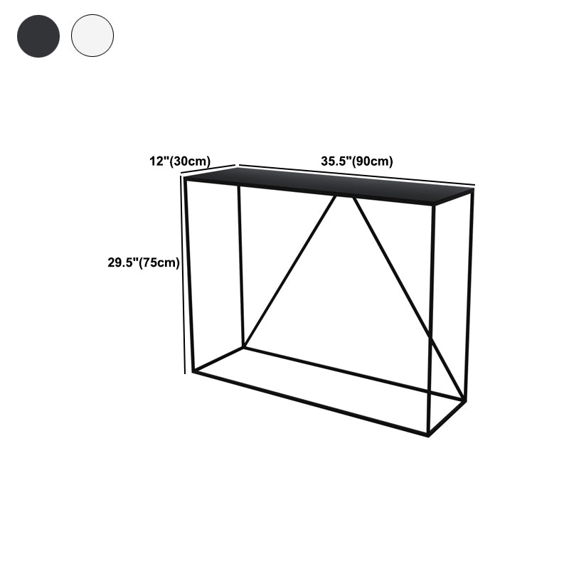 Contemporary Hall Metal Console Table Rectangle Frame Console Accent Table