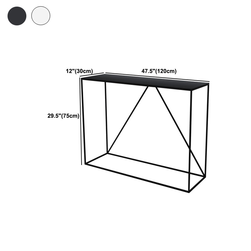 Contemporary Hall Metal Console Table Rectangle Frame Console Accent Table