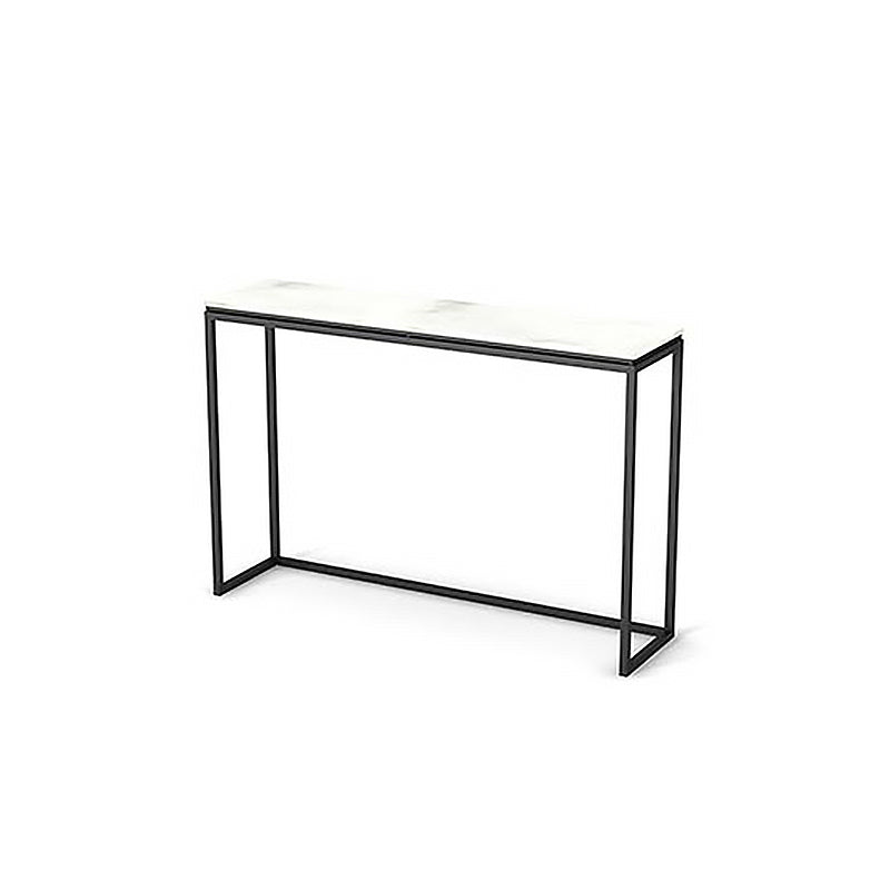 Glam Rectangle Console Table with White Marble Sofa Table,30"