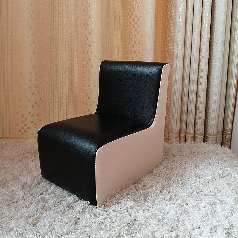 PU Armless Chair10.2"L x12.2"W x 13.7"H Solid Wood Frame Chair for Living Room