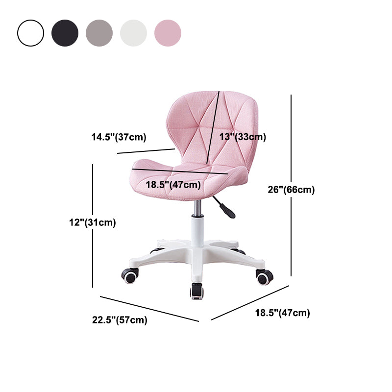 Armless Chair22.4" L x18.5"W x25.9H" Swivel Wheels Chair for Living Room