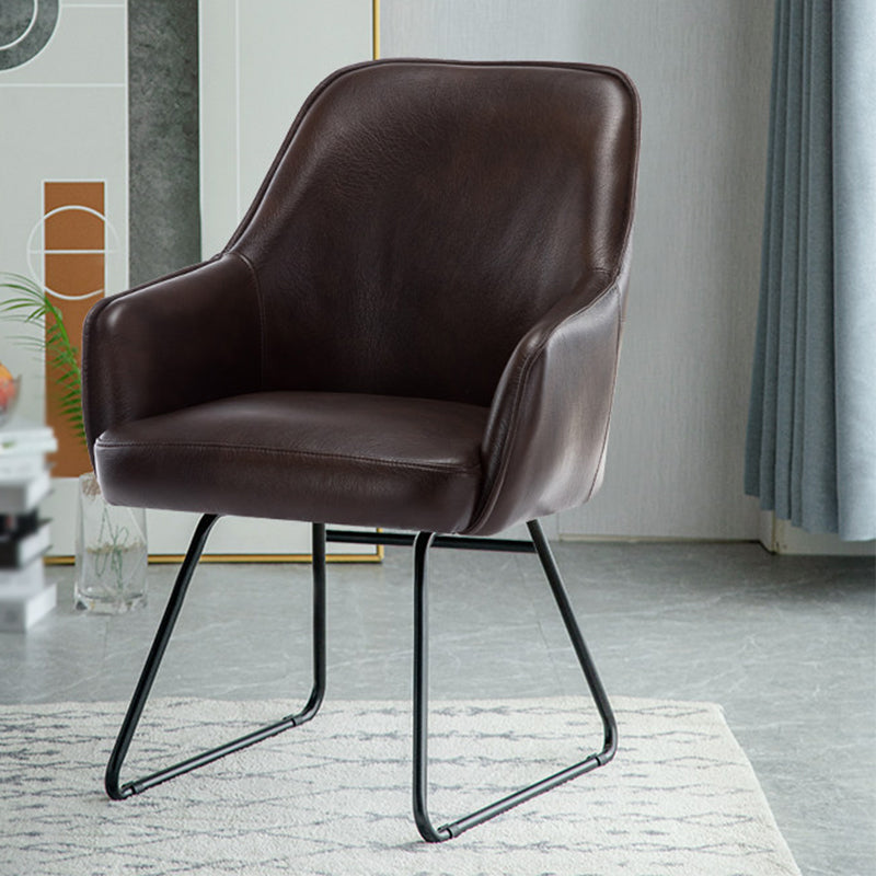 Faux Leather Chair 22.4" L x21.6"W x32.6"H Arms Included Chair for Living Room