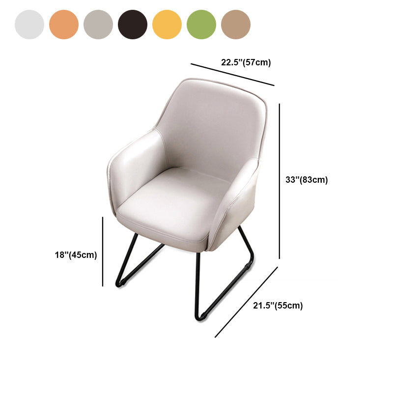 Faux Leather Chair 22.4" L x21.6"W x32.6"H Arms Included Chair for Living Room