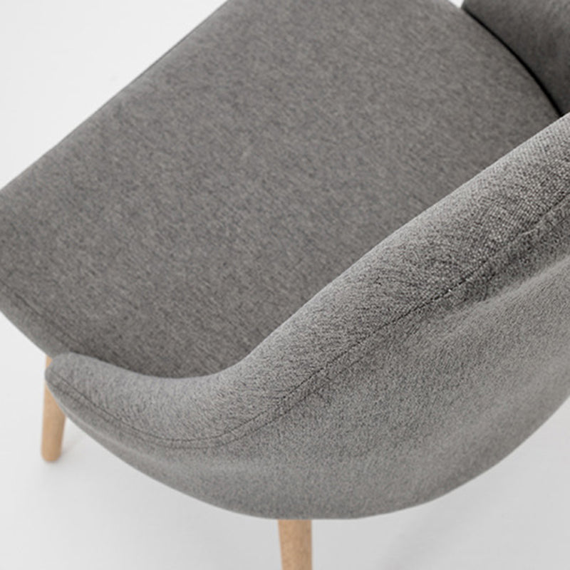 Cotton Blend /PU Upholstered Accent Chair Solid Wood Chair with 4 Legs