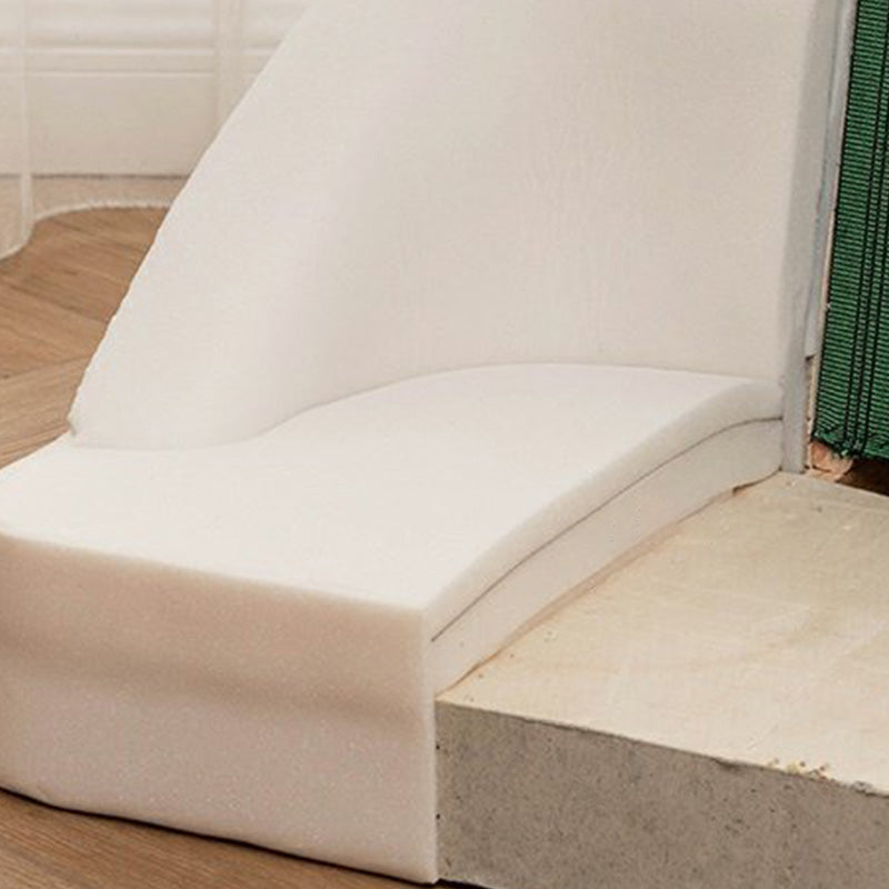 Buttoned Armchair with Basic Four Legs and Sloped Arms Chair