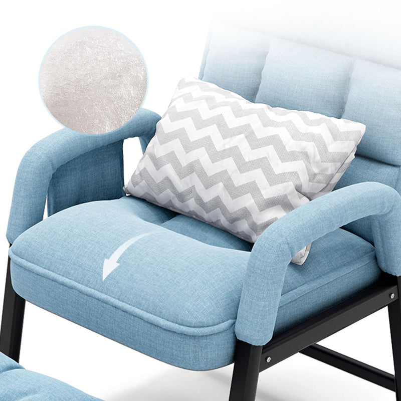 Linen Blend Convertible Chair with Storage for Apartment Chair