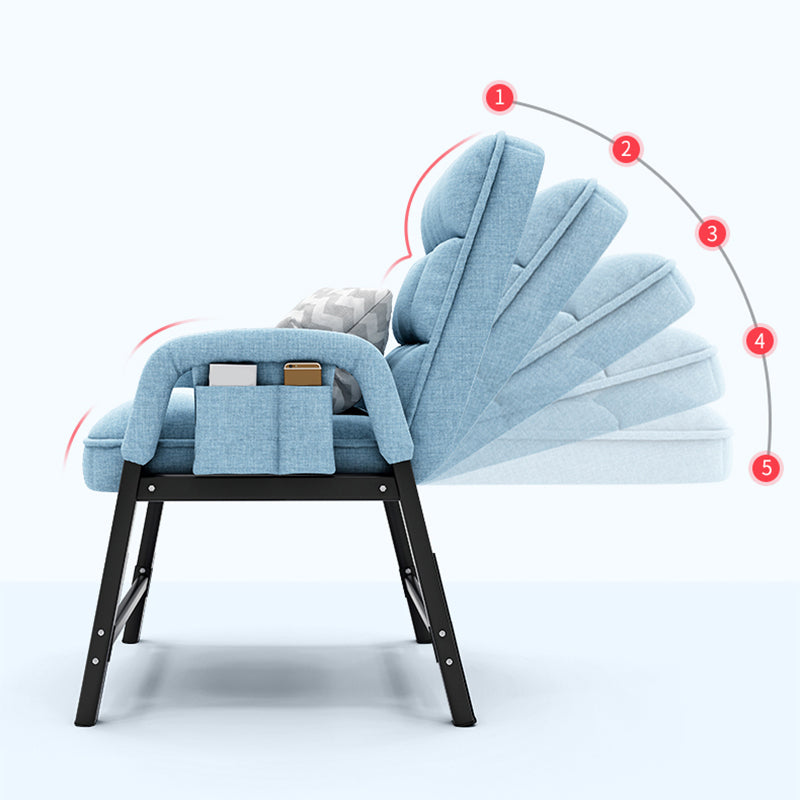 Linen Blend Convertible Chair with Storage for Apartment Chair