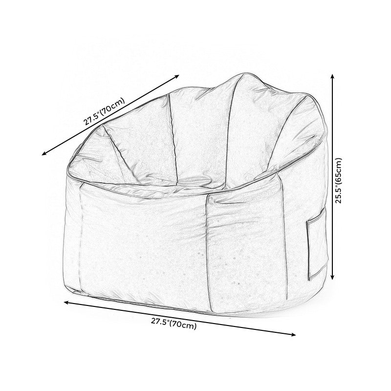 Sloped Arms Chair with Sewn Pillow Back and Storage for Apartment Chair