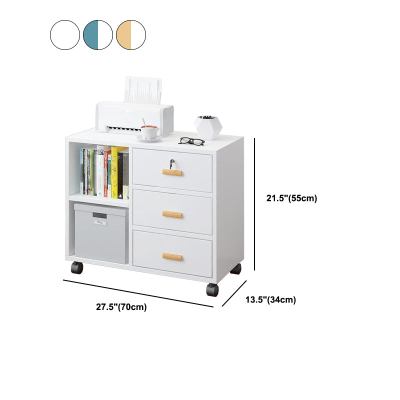 Wooden Accent Cabinet with Drawers Contemporary Side Cabinet