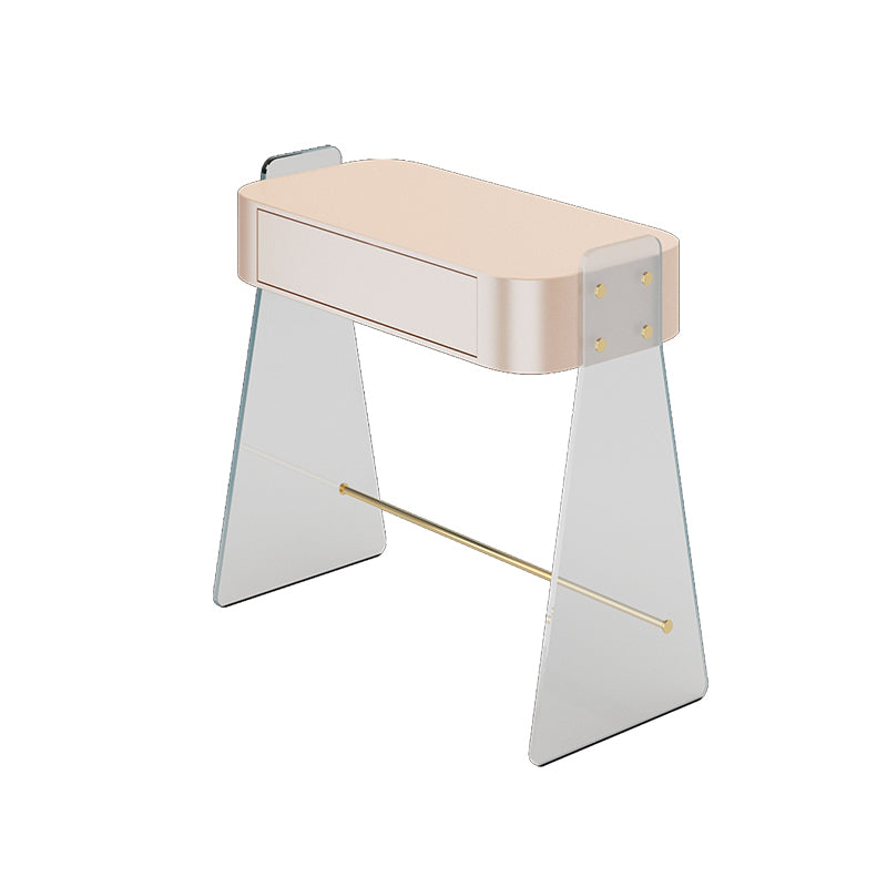 Contemporary Vanity 1 Storage Drawer Dressing Table with Acrylic Legs