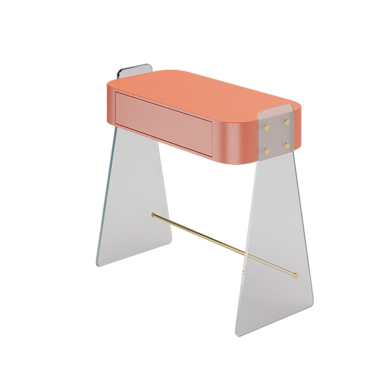Contemporary Vanity 1 Storage Drawer Dressing Table with Acrylic Legs