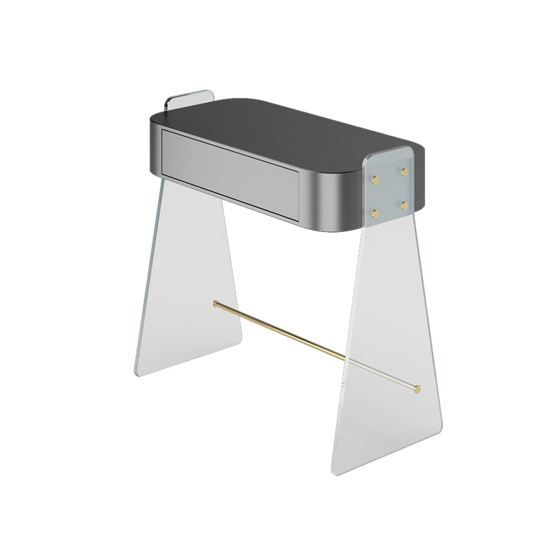 Contemporary Vanity 1 Storage Drawer Dressing Table with Acrylic Legs