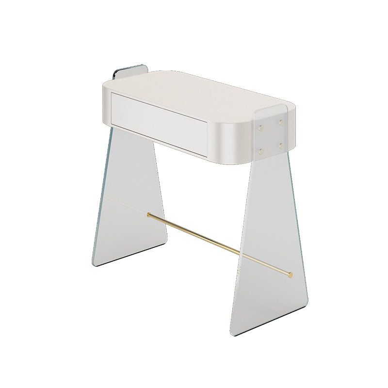 Contemporary Vanity 1 Storage Drawer Dressing Table with Acrylic Legs