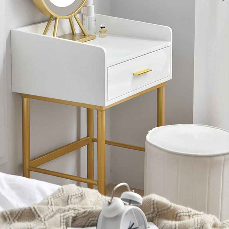 Wooden Vanity Set with 1 Drawer Luxurious Make-up Vanity in White/Grey
