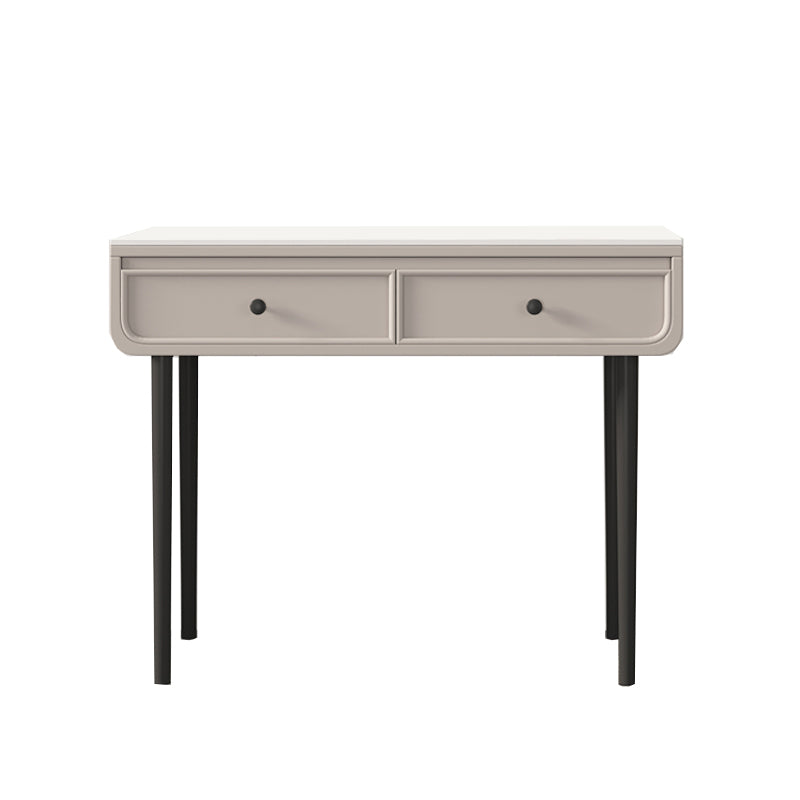2/4-Drawers Solid Wood Dressing Table Stone Top Bedroom Make-up Vanity