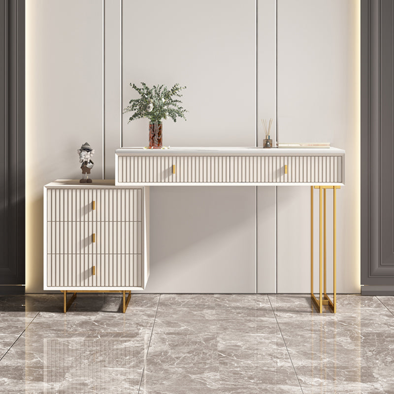 29.92" High Vanity Table with Drawers Stone Top Make-up Vanity