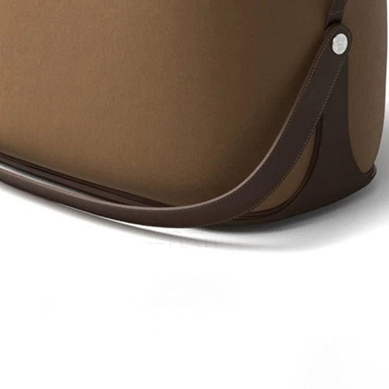 Modern PU Leather Sherpa Pouf Contrast Color Specialty Fade Resistant Ottoman Footrest