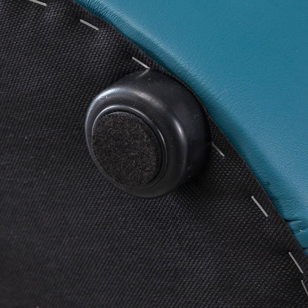 Simplicity Pure Color Ottoman Tufted Faux Leather Water Resistant Round Pouf Ottoman