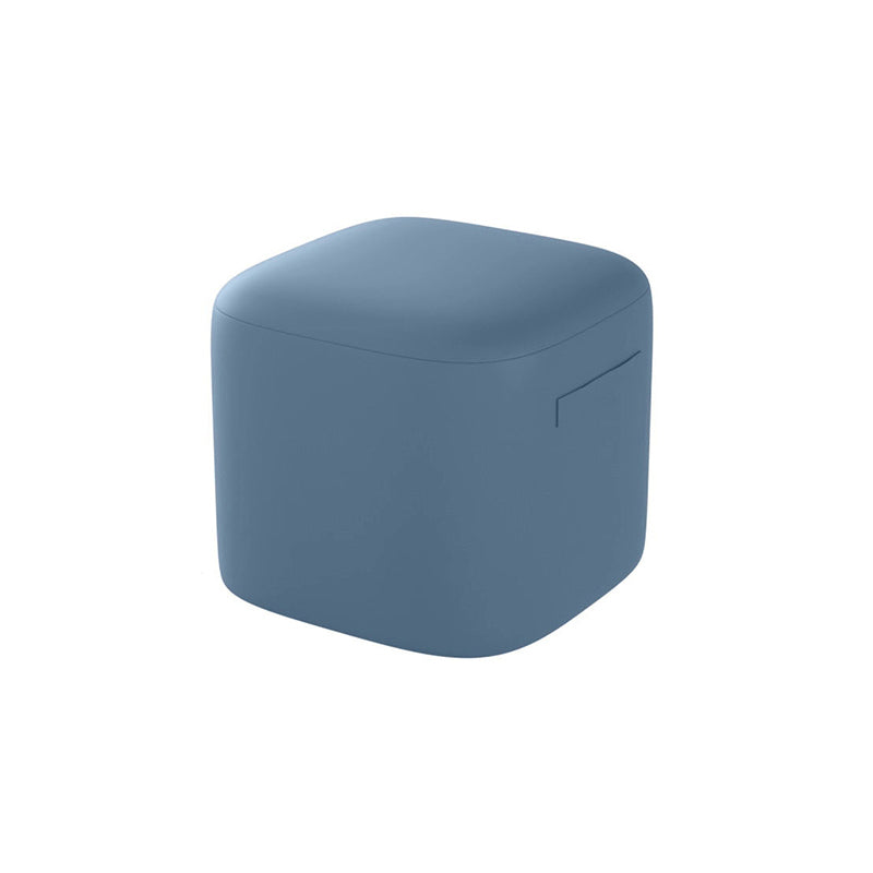 Trendy Square Leather Ottoman Plain Waterproof Indoor Foot Cube Ottoman Stool