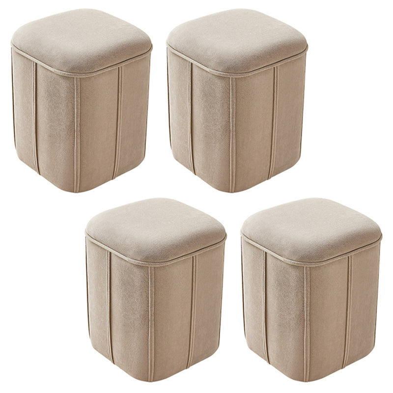 Fade Resistant Cube Ottoman Tufted Velvet Square Solid Color Modern Indoor Ottoman