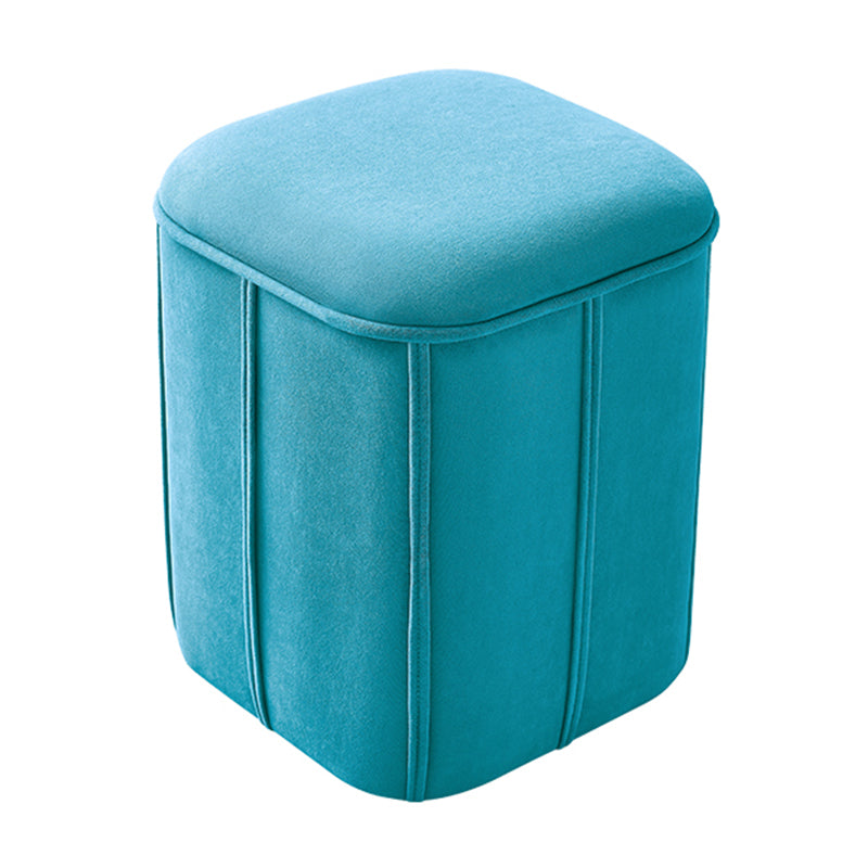 Fade Resistant Cube Ottoman Tufted Velvet Square Solid Color Modern Indoor Ottoman