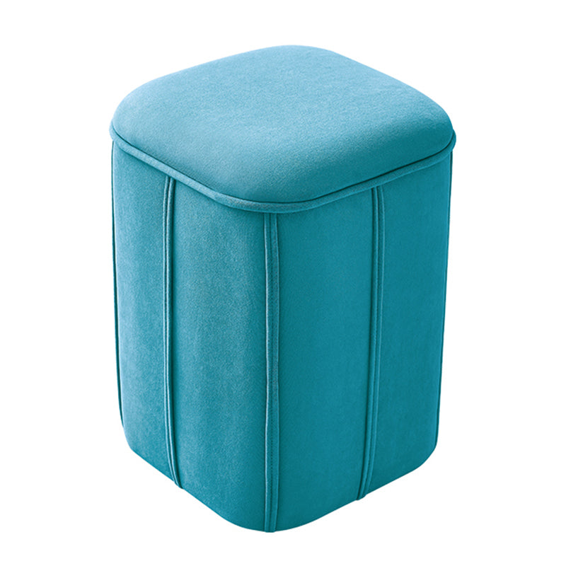 Fade Resistant Cube Ottoman Tufted Velvet Square Solid Color Modern Indoor Ottoman