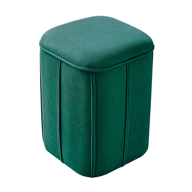 Fade Resistant Cube Ottoman Tufted Velvet Square Solid Color Modern Indoor Ottoman