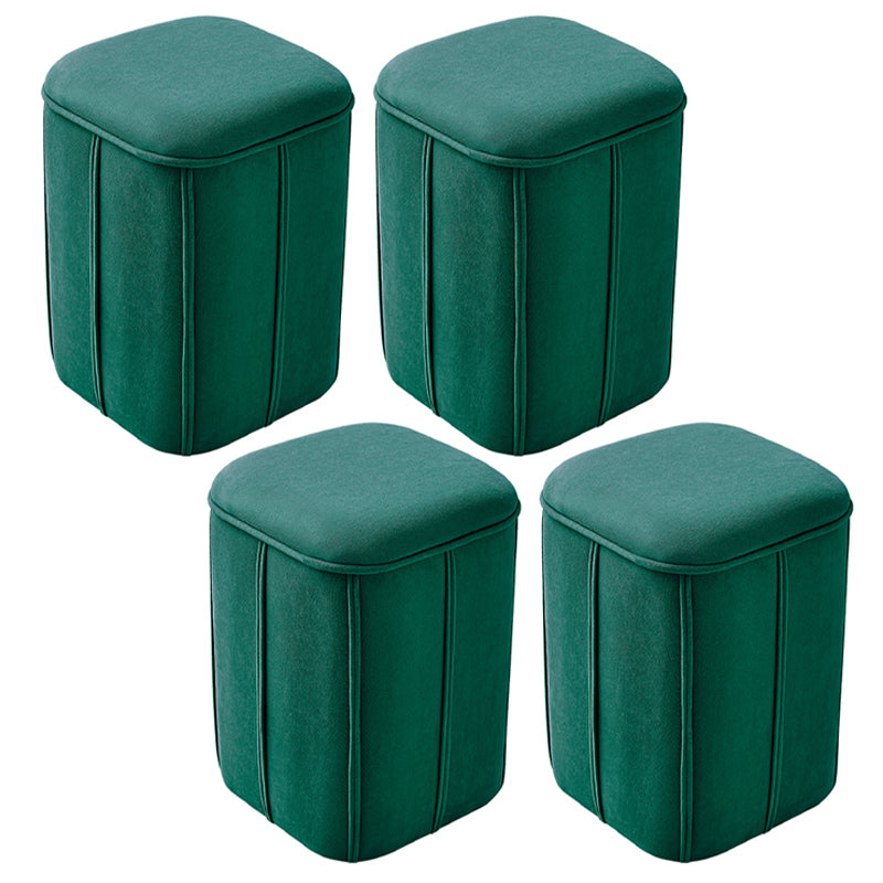 Fade Resistant Cube Ottoman Tufted Velvet Square Solid Color Modern Indoor Ottoman