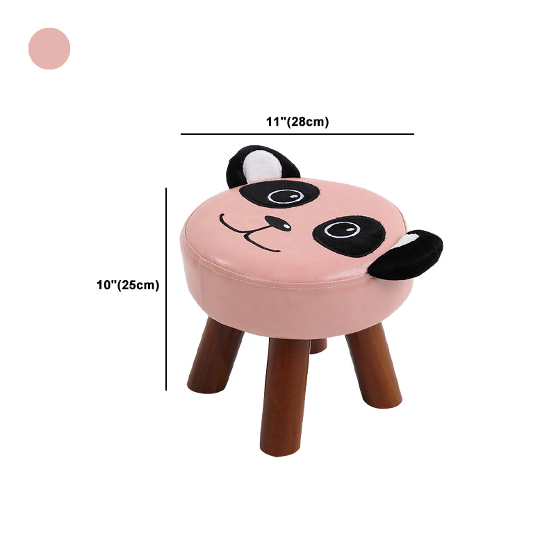 Modern Water Resistant Ottoman Specialty Shape Yellow Leather Standard