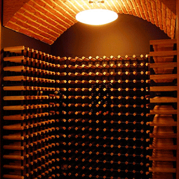 42.5" H Solid Wood Wine Bottle Holder Industrial Style Floor Bottle Rack