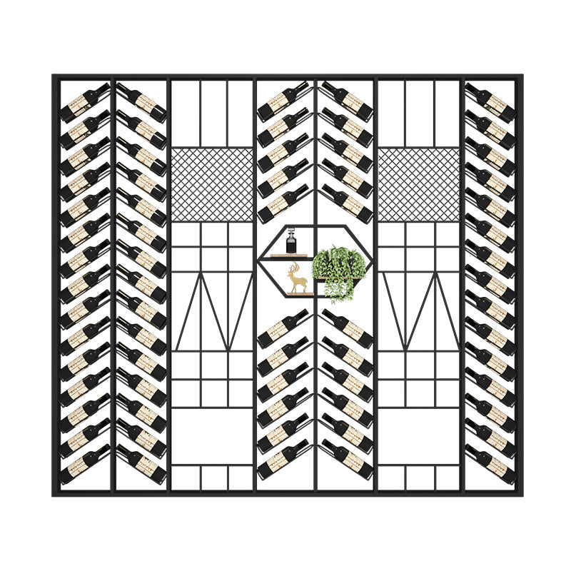 Industrial Floor Wine Rack Bottle Wine Rack Metal Bottle Holder in Black