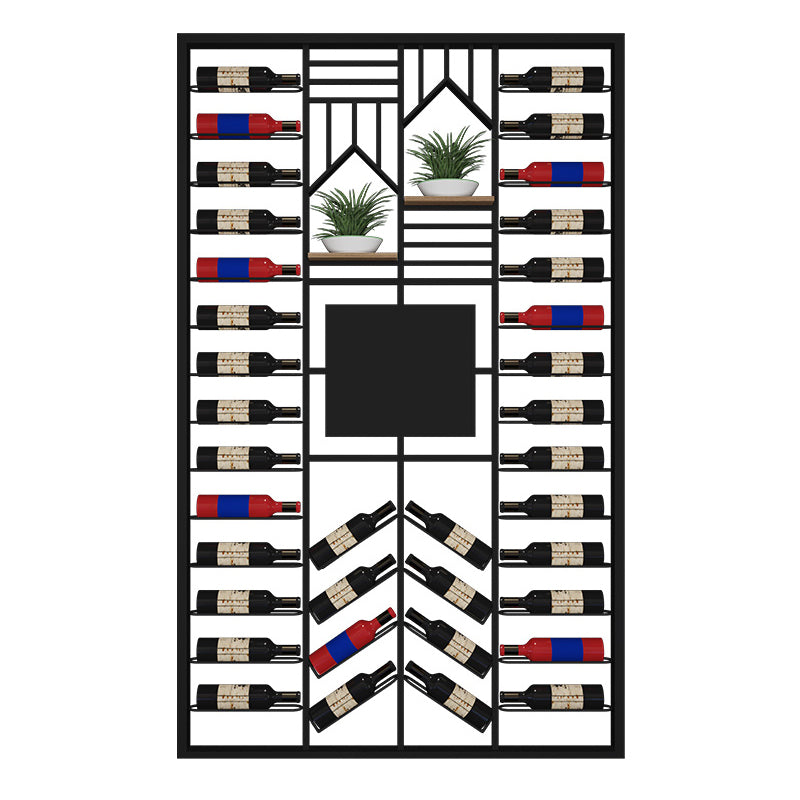 Industrial Floor Wine Rack Bottle Wine Rack Metal Bottle Holder in Black