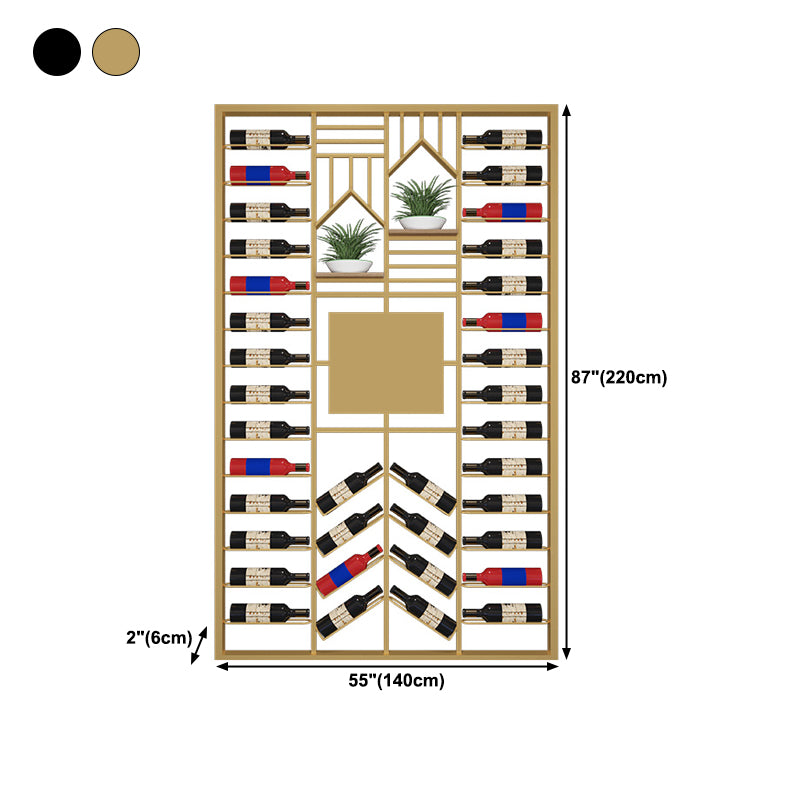 Industrial Floor Wine Rack Bottle Wine Rack Metal Bottle Holder in Black