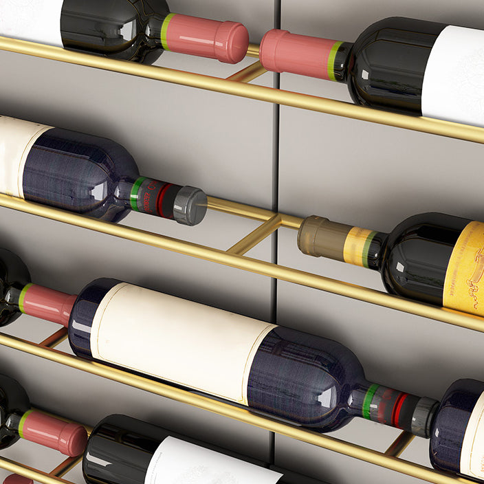 Iron Wall Mounted Wine Bottle & Glass Rack Modern Round Wine Rack