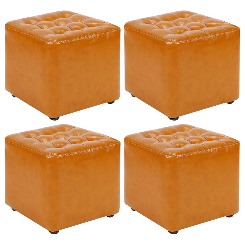 Cube Ottoman Square Solid Color Water Resistant Glam Ottoman