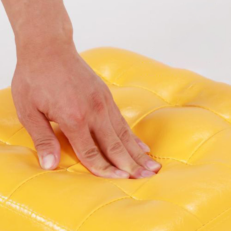 Cube Ottoman Square Solid Color Water Resistant Glam Ottoman