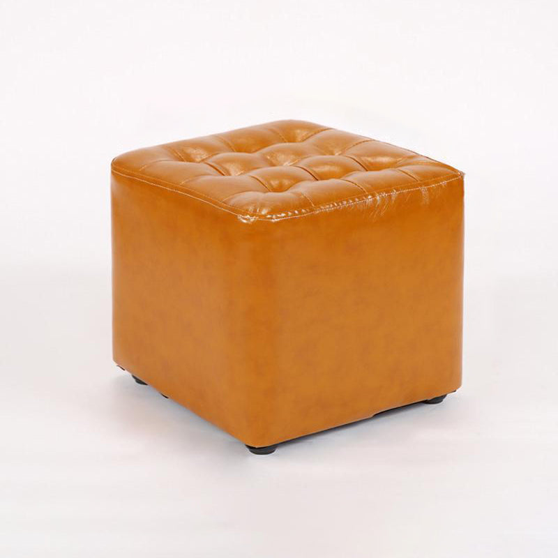 Cube Ottoman Square Solid Color Water Resistant Glam Ottoman