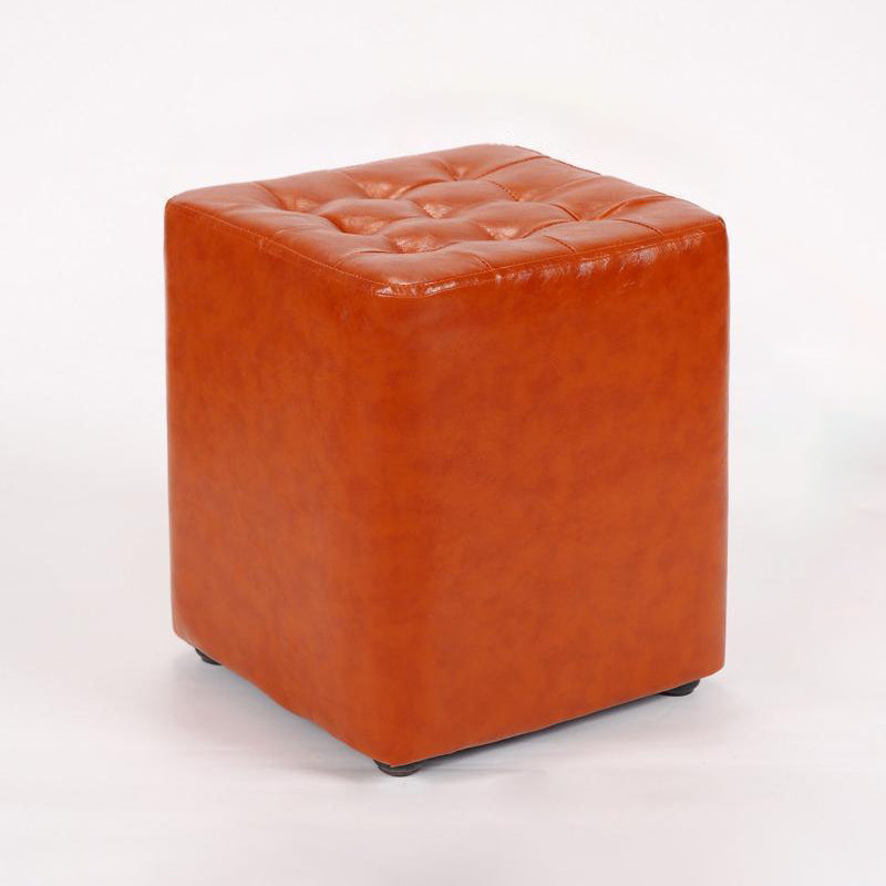 Cube Ottoman Square Solid Color Water Resistant Glam Ottoman