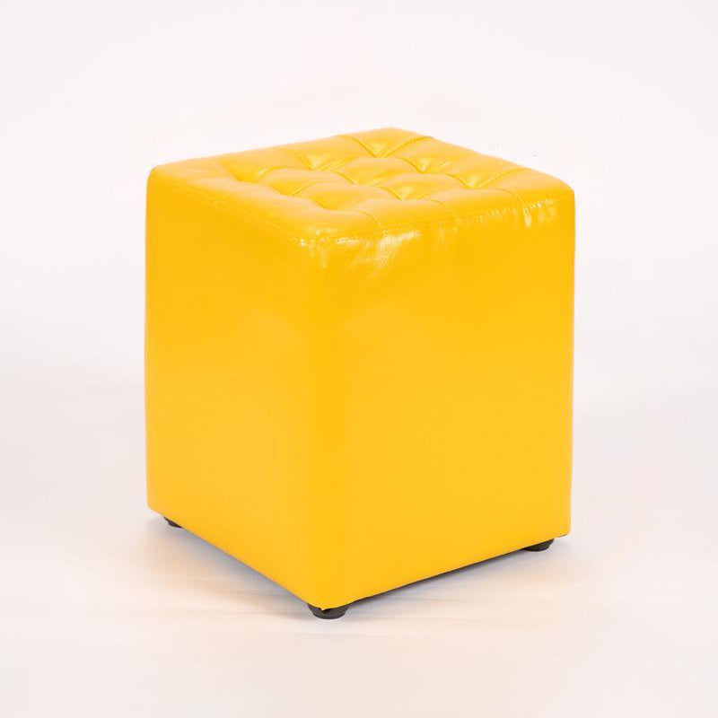 Cube Ottoman Square Solid Color Water Resistant Glam Ottoman
