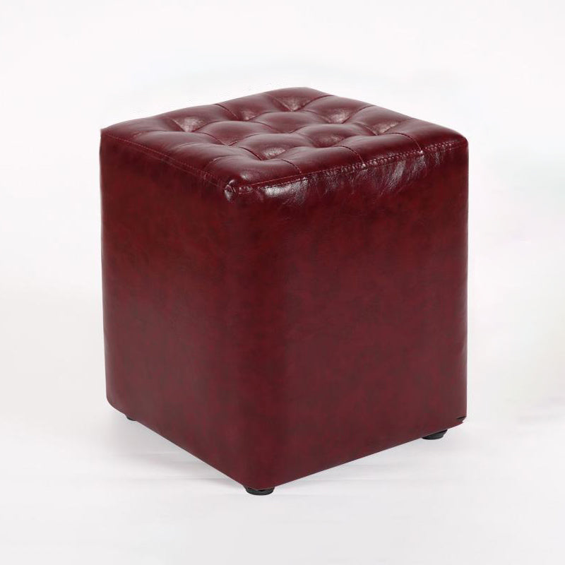 Cube Ottoman Square Solid Color Water Resistant Glam Ottoman
