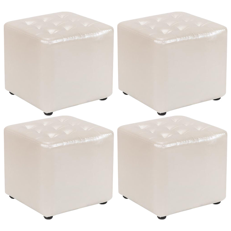 Cube Ottoman Square Solid Color Water Resistant Glam Ottoman