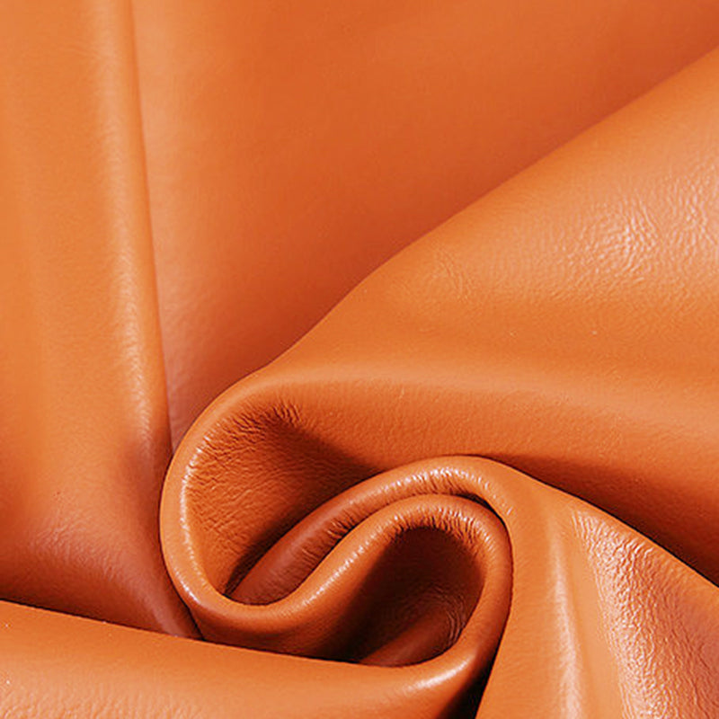 Modern Cylinder Shape Sherpa Pouf Plain PU Leather Tear Resistant Chair Ottoman