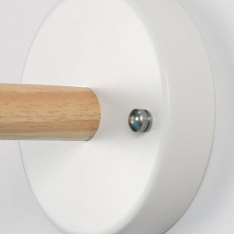 Contemporary Macaron Metal Wall Light Wood Lighting for Dining Room
