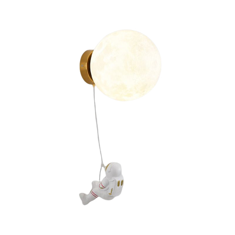 Children Metal Wall Light Flush Mount Globe Shaded Lighting for Foyer and Home